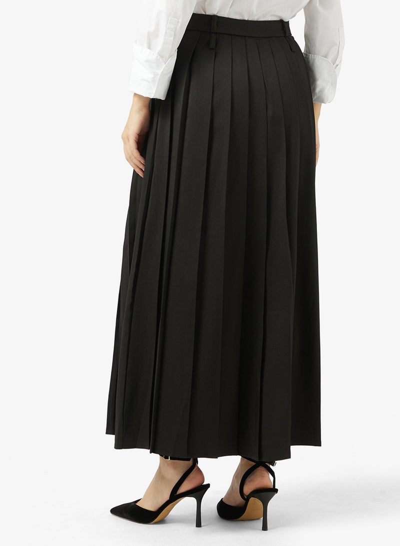 ELLA Pleated Skirt With Slit - Image 3